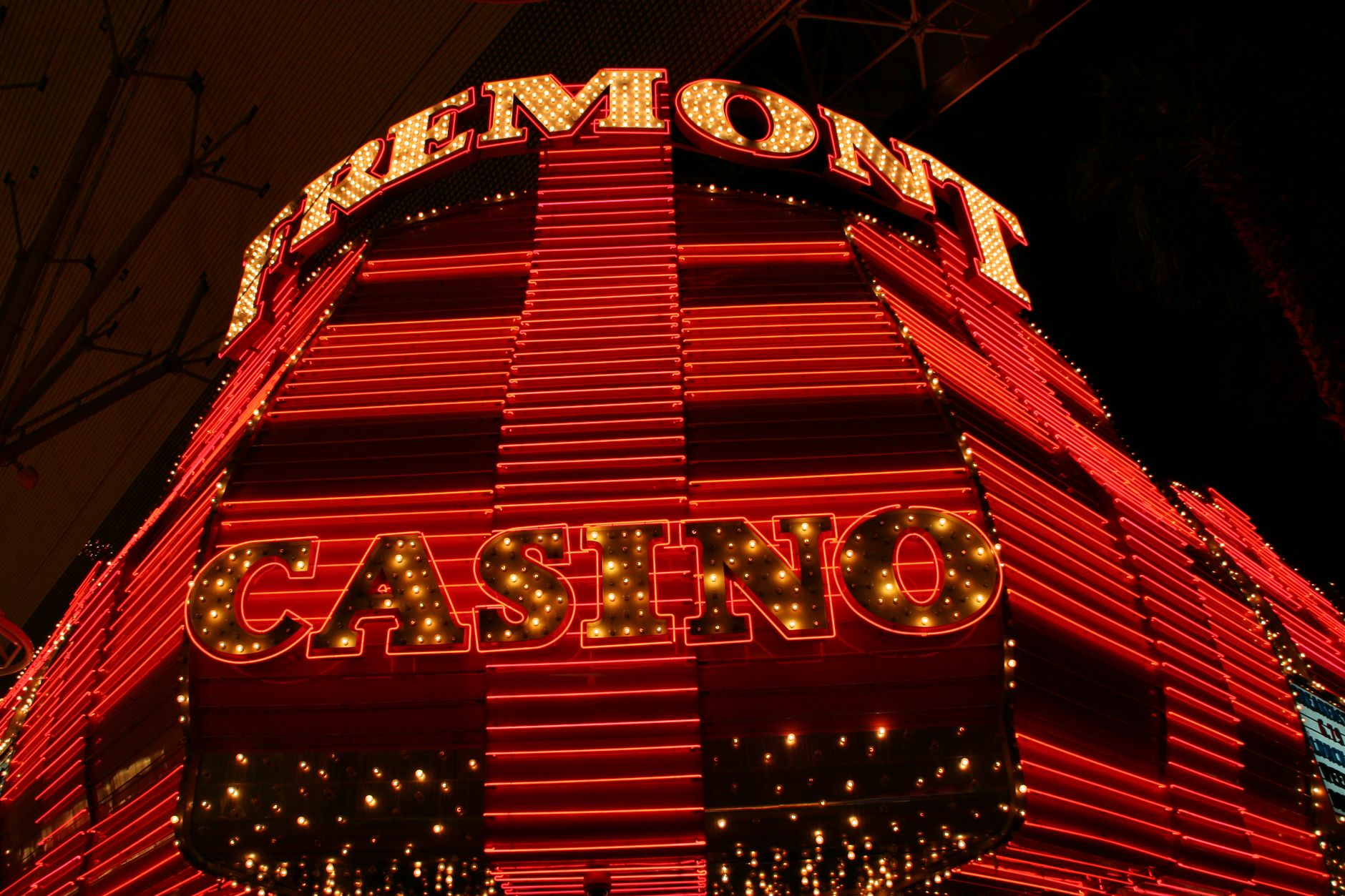Neon lights at Fremont Casino in Las Vegas