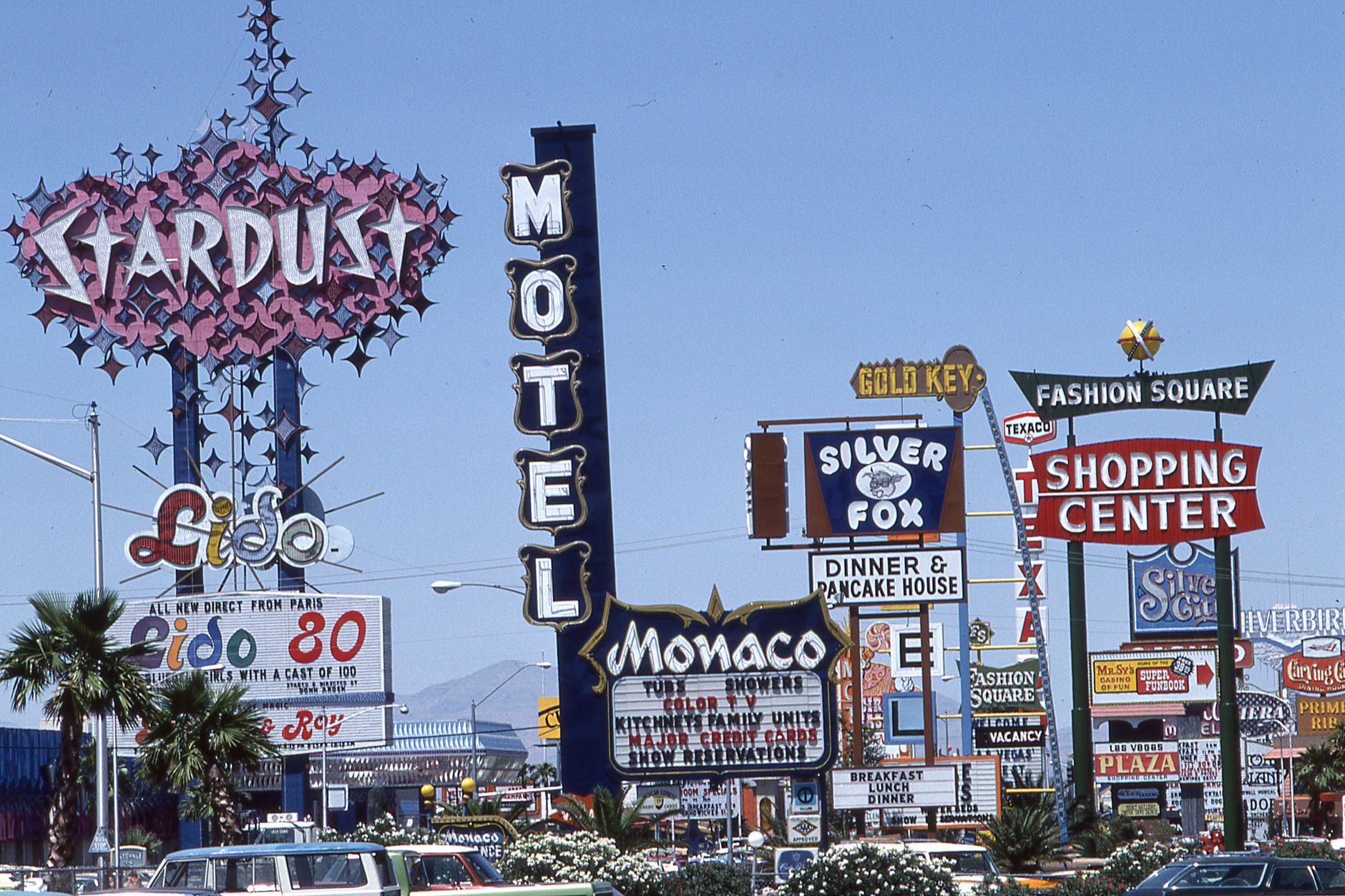 Classic neon signs on the Las Vegas Strip